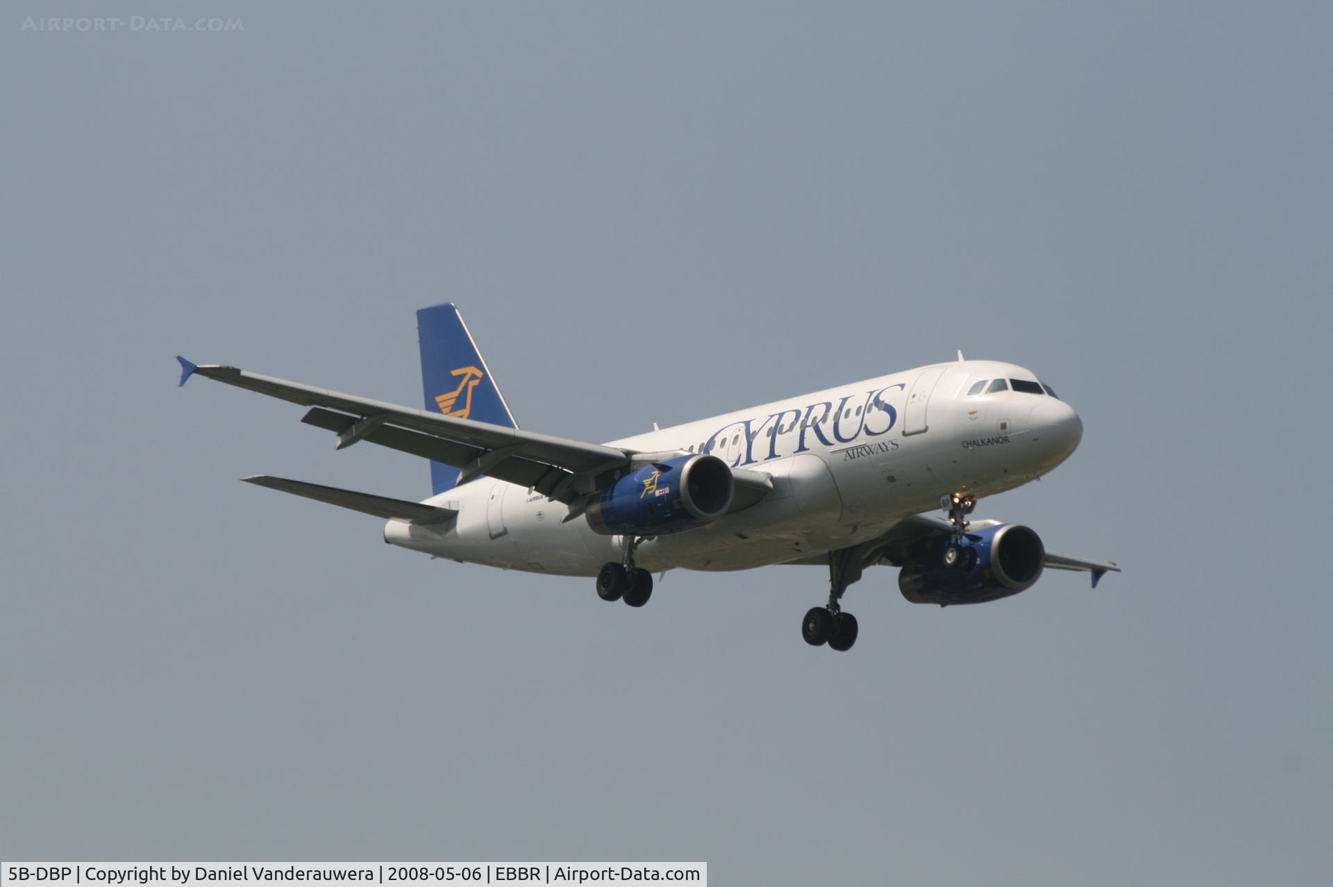 5B-DBP, 2002 Airbus A319-132 C/N 1768, arrival of flight CY334 to rwy 02
