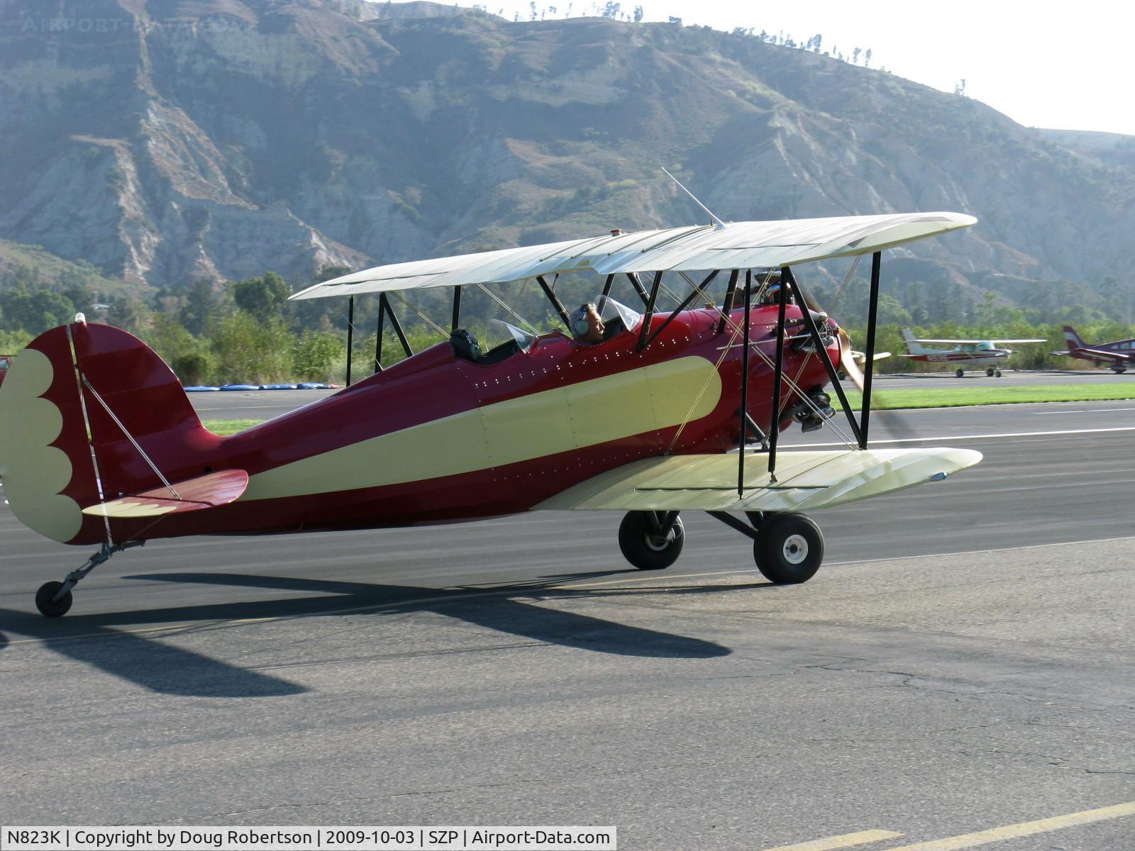 N823K, 1993 Great Lakes 2T-1A Sport Trainer C/N 1020, 1993 Ball GREAT LAKES 2T-1AK as NX823K, Kinner R 56, 160 Hp modified for fuel injection, taxi to hangar