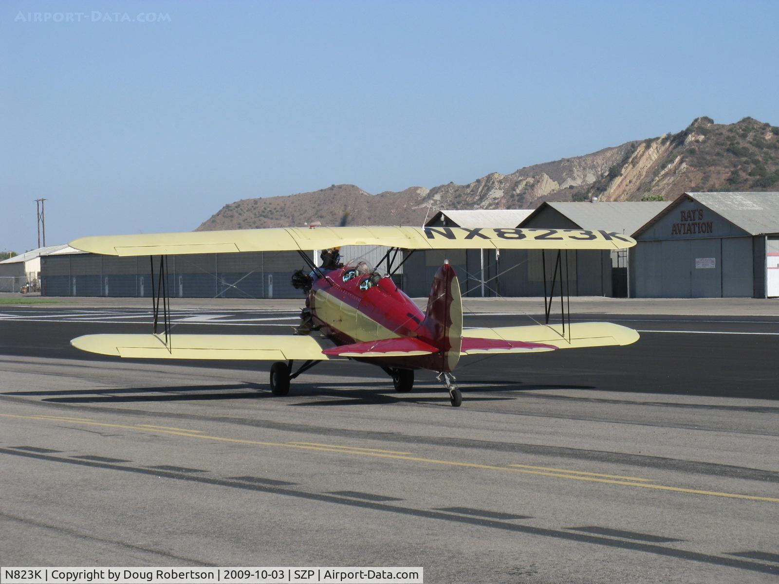 N823K, 1993 Great Lakes 2T-1A Sport Trainer C/N 1020, 1993 Ball GREAT LAKES 2T-1AK as NX823K, Kinner R 56, 160 Hp modified for fuel injection, taxi