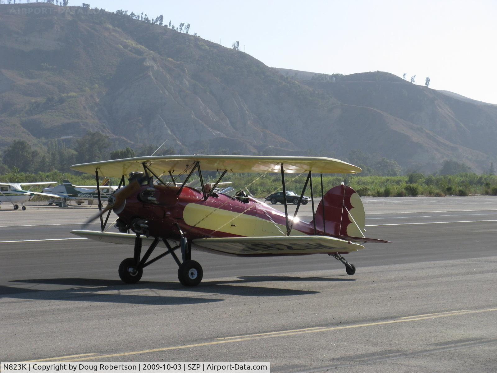 N823K, 1993 Great Lakes 2T-1A Sport Trainer C/N 1020, 1993 Ball GREAT LAKES 2T-1AK as NX823K, Kinner R 56, 160 Hp modified for fuel injection, taxi