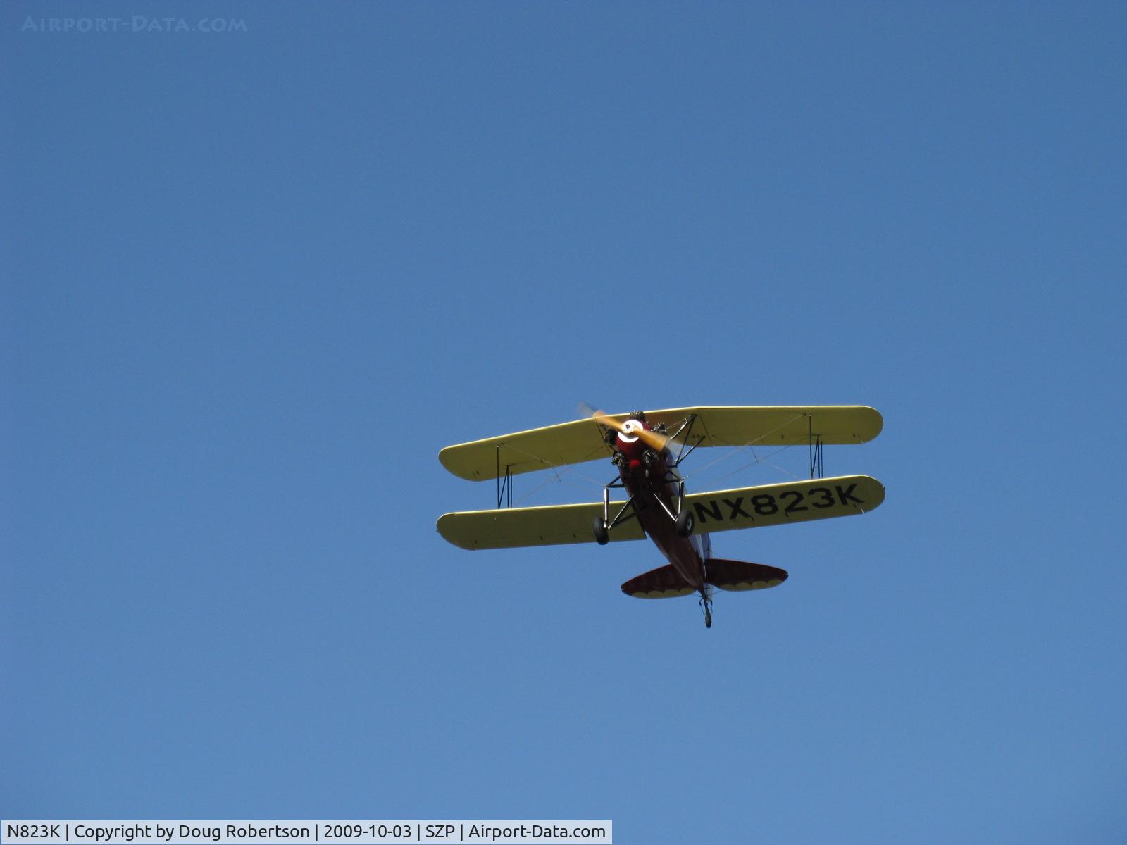 N823K, 1993 Great Lakes 2T-1A Sport Trainer C/N 1020, 1993 Ball GREAT LAKES 2T-1AK as NX823K, Kinner R 56, 160 Hp modified for fuel injection, takeoff climb Rwy 22