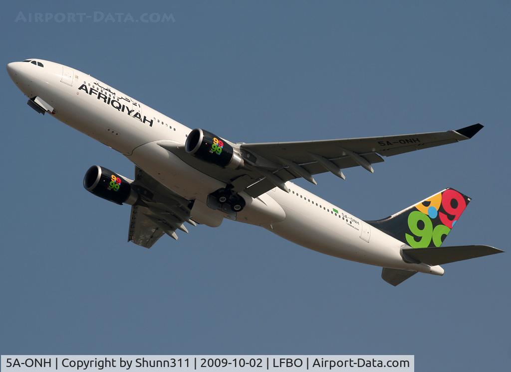 5A-ONH, 2009 Airbus A330-243 C/N 1049, Taking off for delivery flight to Tripoli