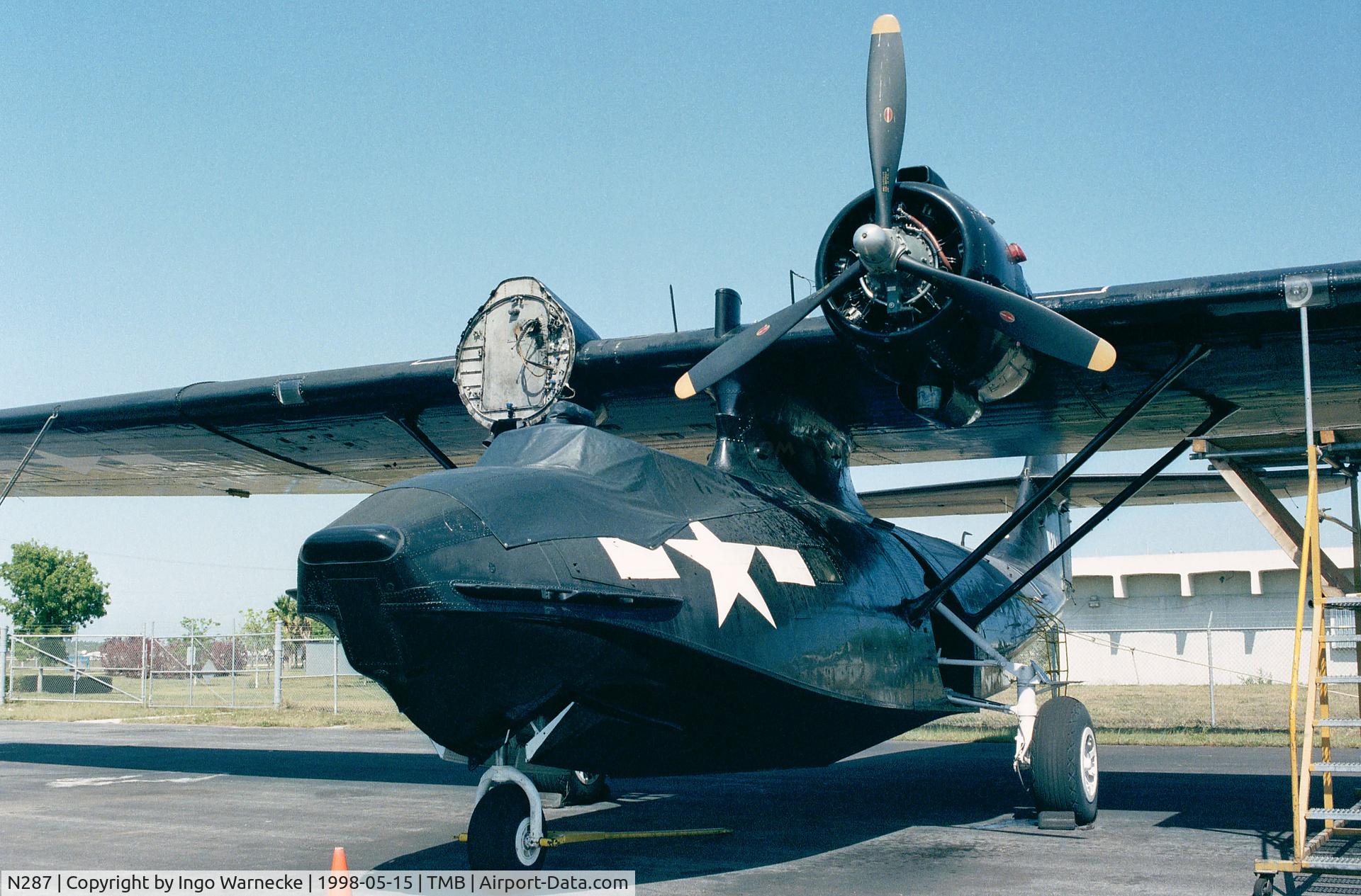 N287, 1943 Consolidated Vultee 28-5ACF C/N 1649 (USN48287), Consolidated PBY-5 Catalina (minus starboard engine) at Weeks Air Museum, Tamiami airport, Miami FL