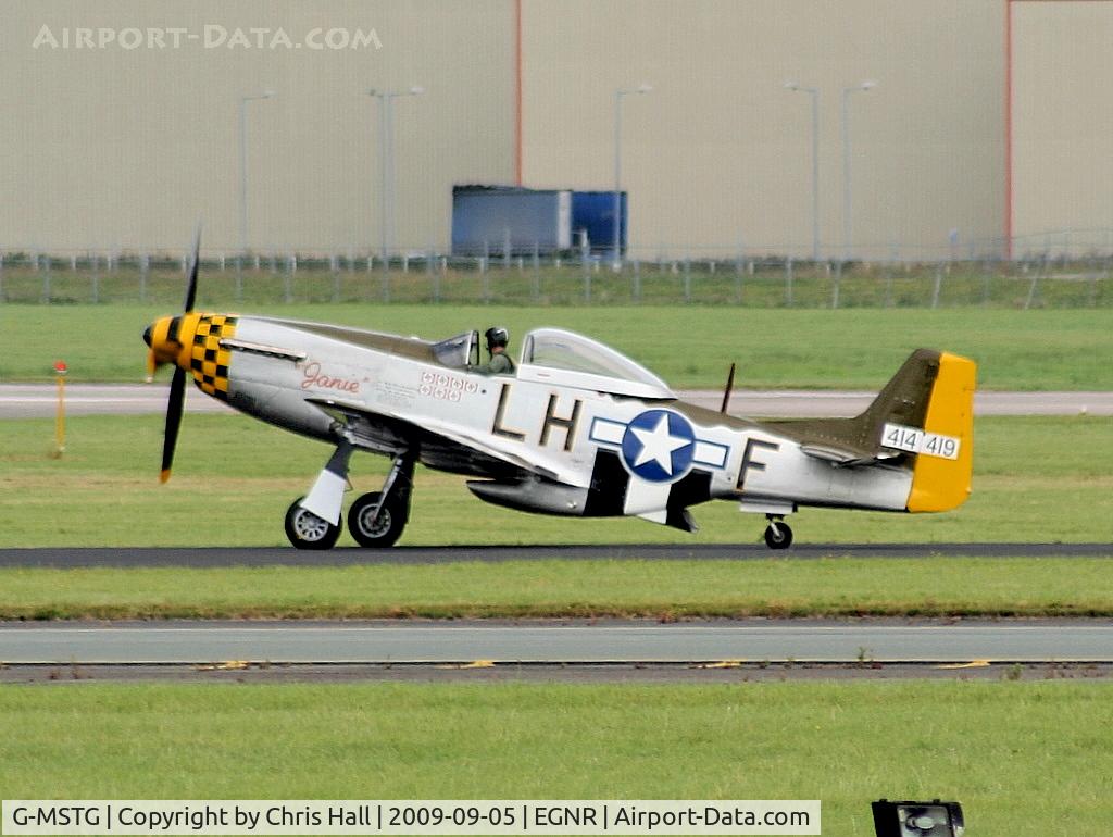 G-MSTG, 1945 North American P-51D Mustang C/N 124-48271, Displaying at the Airbus families day