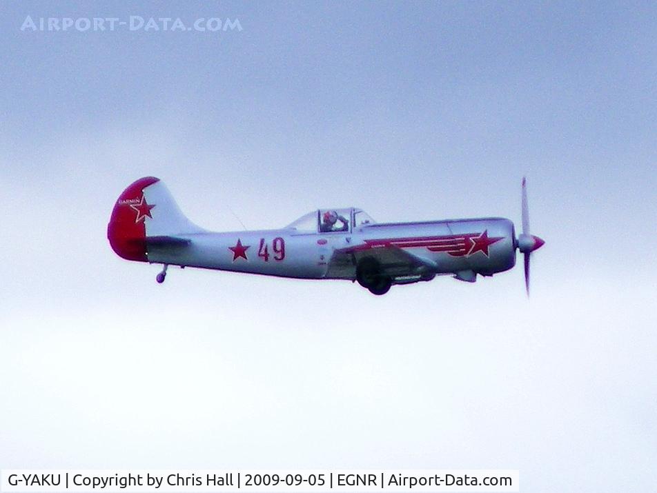 G-YAKU, 1982 Yakovlev Yak-50 C/N 822305, Displaying at the Airbus families day