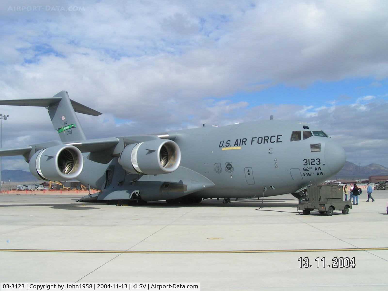 03-3123, 2003 Boeing C-17A Globemaster III C/N P-123, At Nellis show