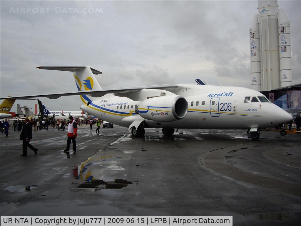 UR-NTA, Antonov An-148 C/N 0101, on display at Le Bourget