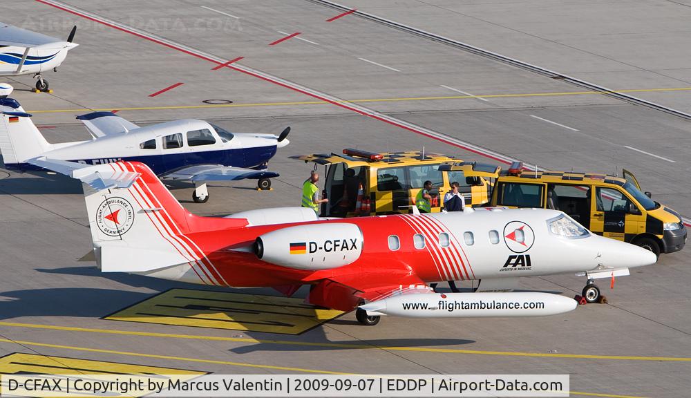 D-CFAX, 1977 Gates Learjet 35A C/N 35-135, new colour, stand allocation biz area leipzif