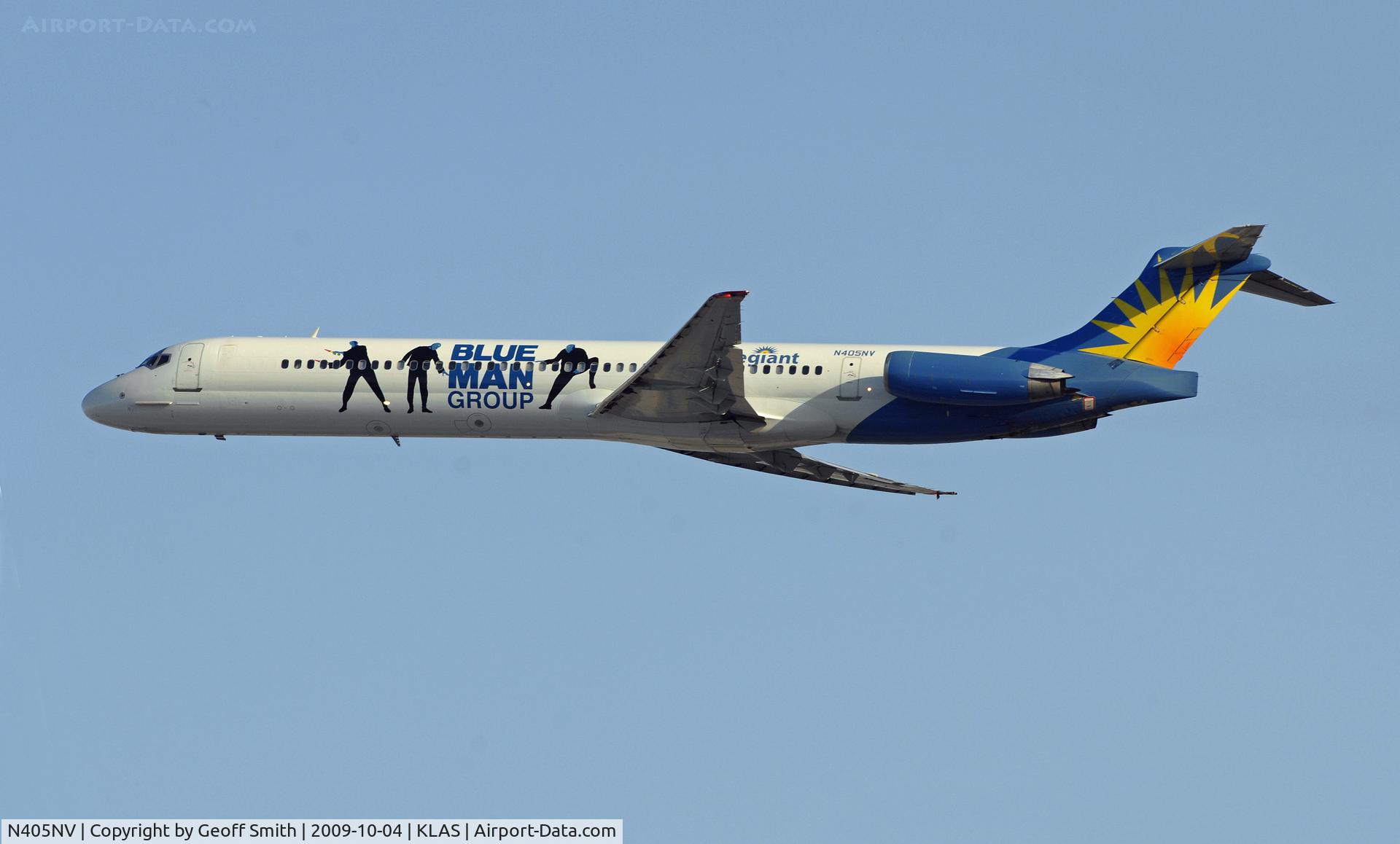 N405NV, 1988 McDonnell Douglas MD-83 (DC-9-83) C/N 49623, Blue Man Group