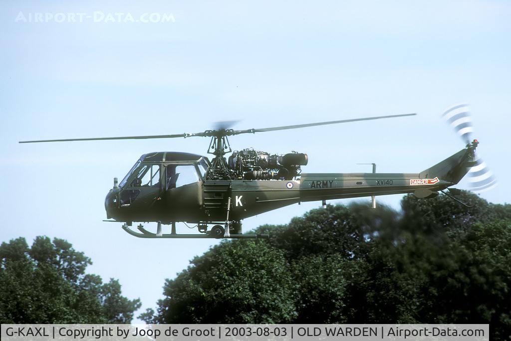 G-KAXL, 1967 Westland Scout AH.1 C/N F9715, This Scout was sold to Sierra Leone in 2006.