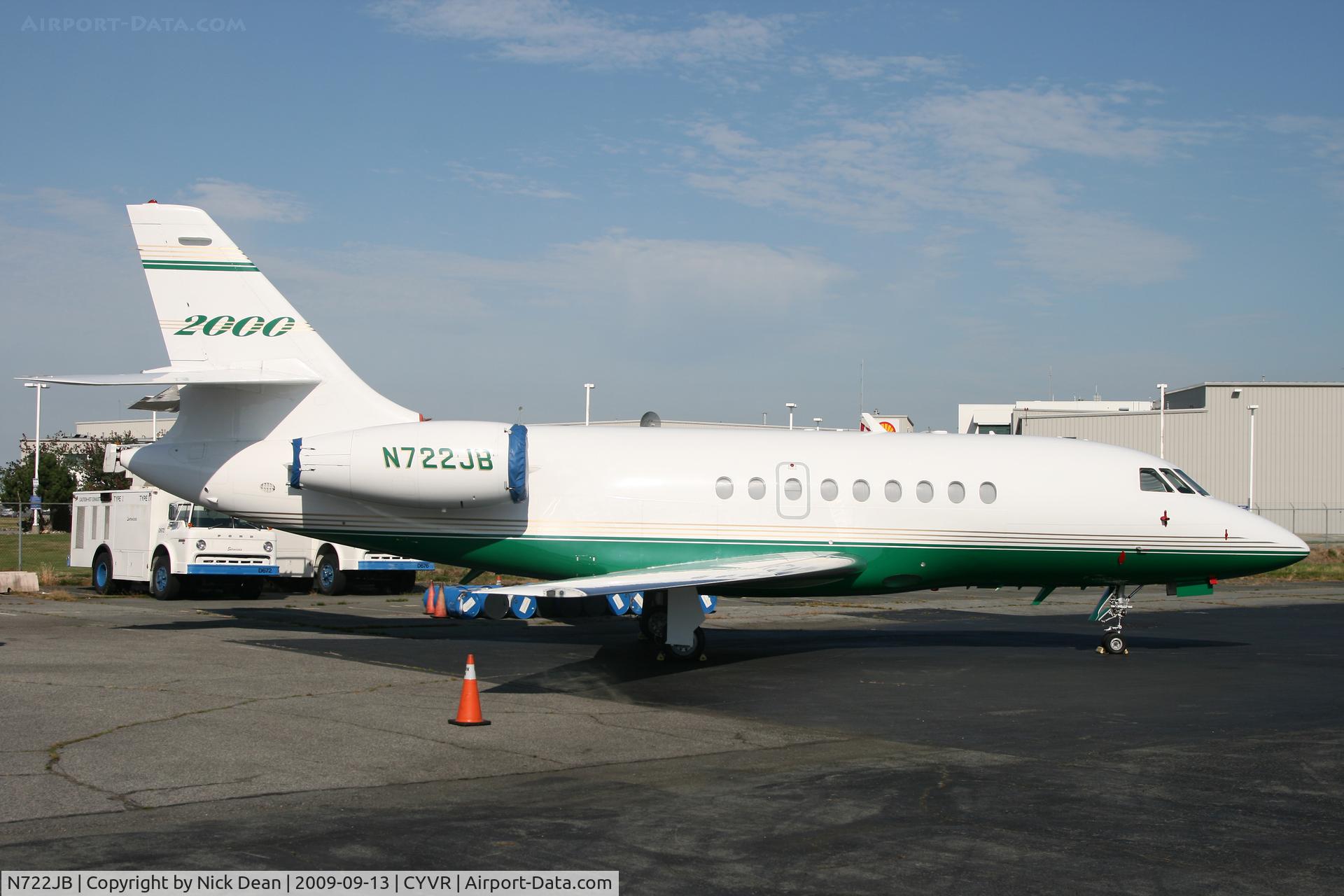 N722JB, 1995 Dassault Falcon 2000 C/N 13, CYVR