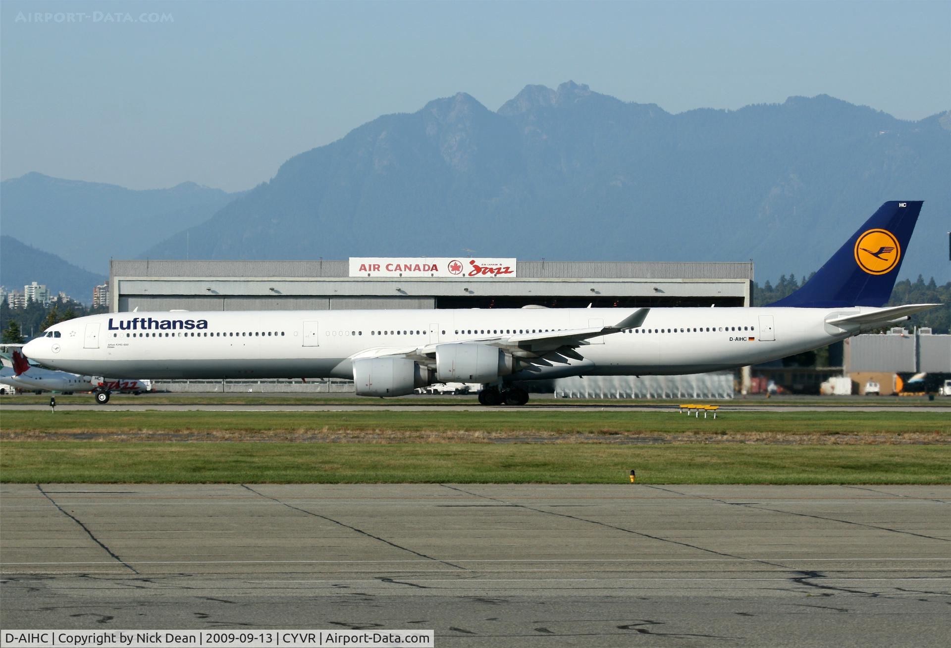 D-AIHC, 2003 Airbus A340-642 C/N 523, CYVR