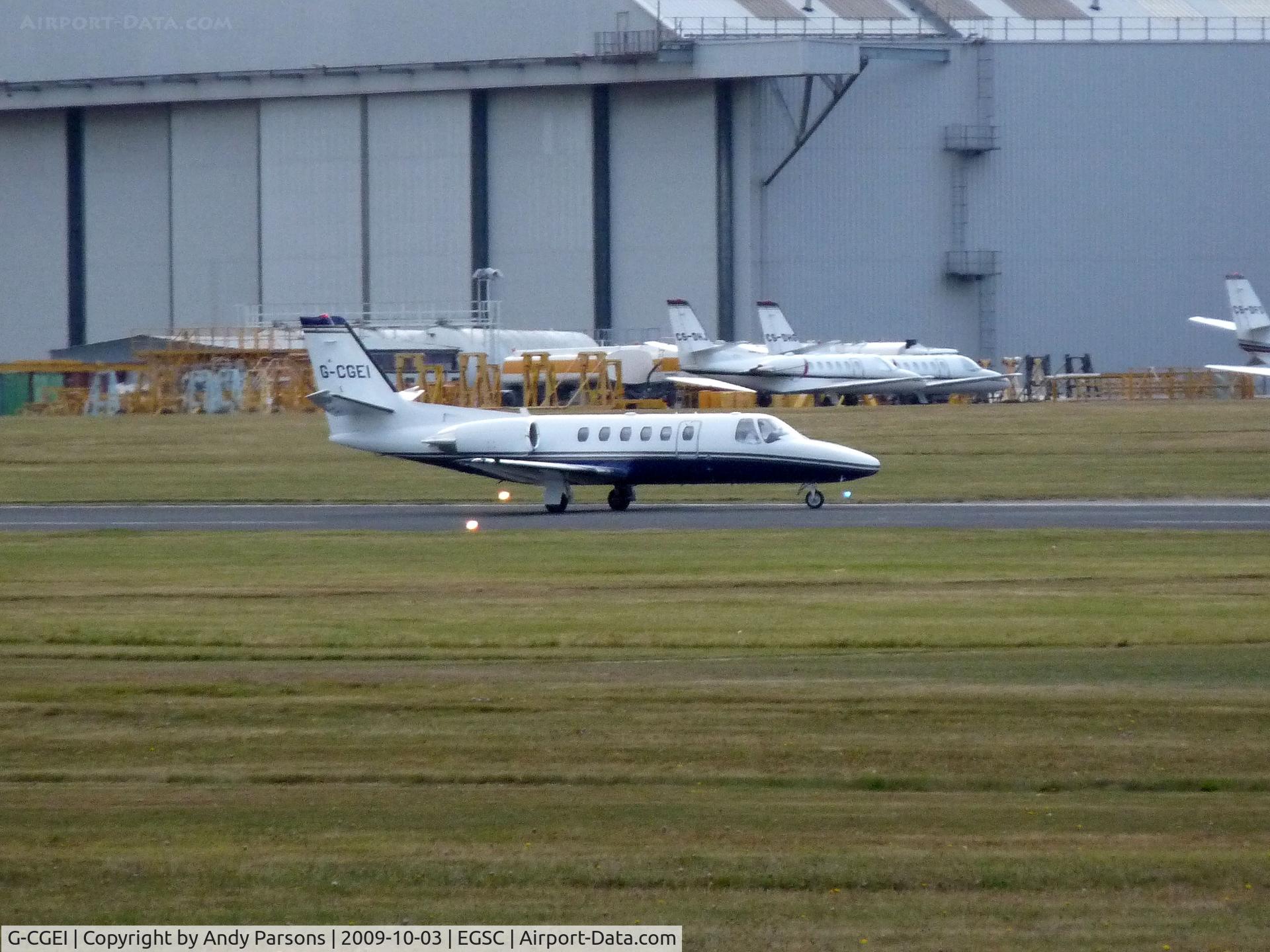 G-CGEI, 2000 Cessna 550 Citation Bravo C/N 550-0951, Arriving at Cambridge