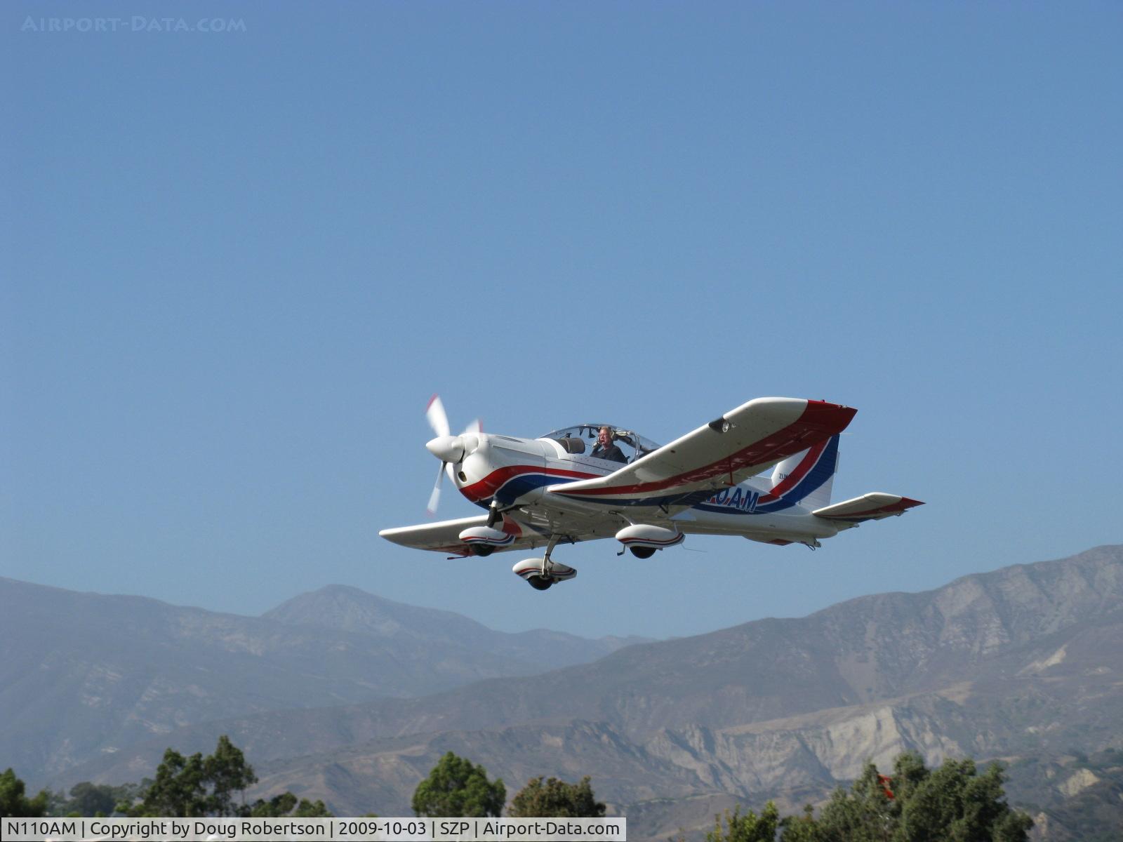 N110AM, 1996 Zlin Z-242L C/N 0727, 1996 Moravan Zlin 242L, Lycoming AEIO-360-B 200 Hp, fully aerobatic, takeoff climb Rwy 22