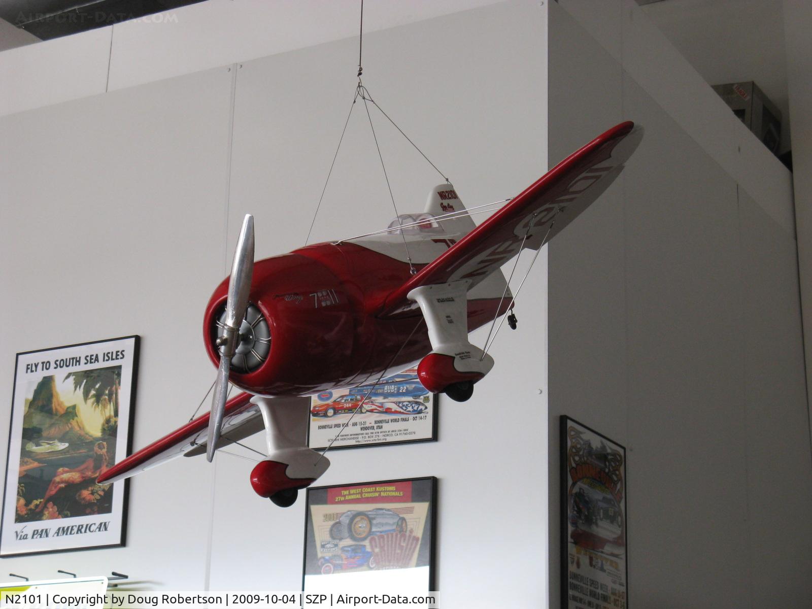 N2101, 1933 Granville Brothers Gee Bee Sportster E C/N R-2, 1932 Granville Bros. GEE BEE R-2 SUPER SPORTSTER 7-S.A.R.A.-11 replica drone (P&W R-985 450 Hp in original)
