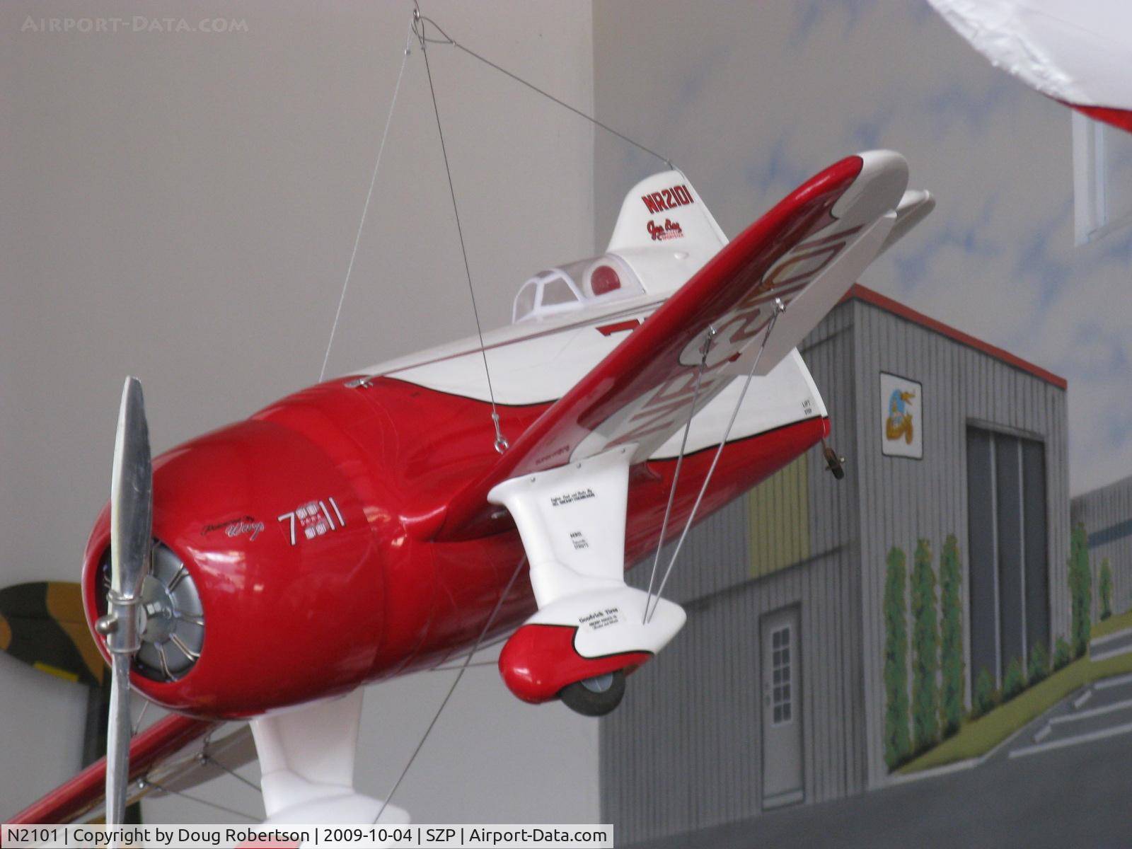 N2101, 1933 Granville Brothers Gee Bee Sportster E C/N R-2, 1932 Granville Bros. GEE BEE R-2 SUPER SPORTSTER 7-S.A.R.A.-11 replica drone (P&W R-985 450 Hp in original)