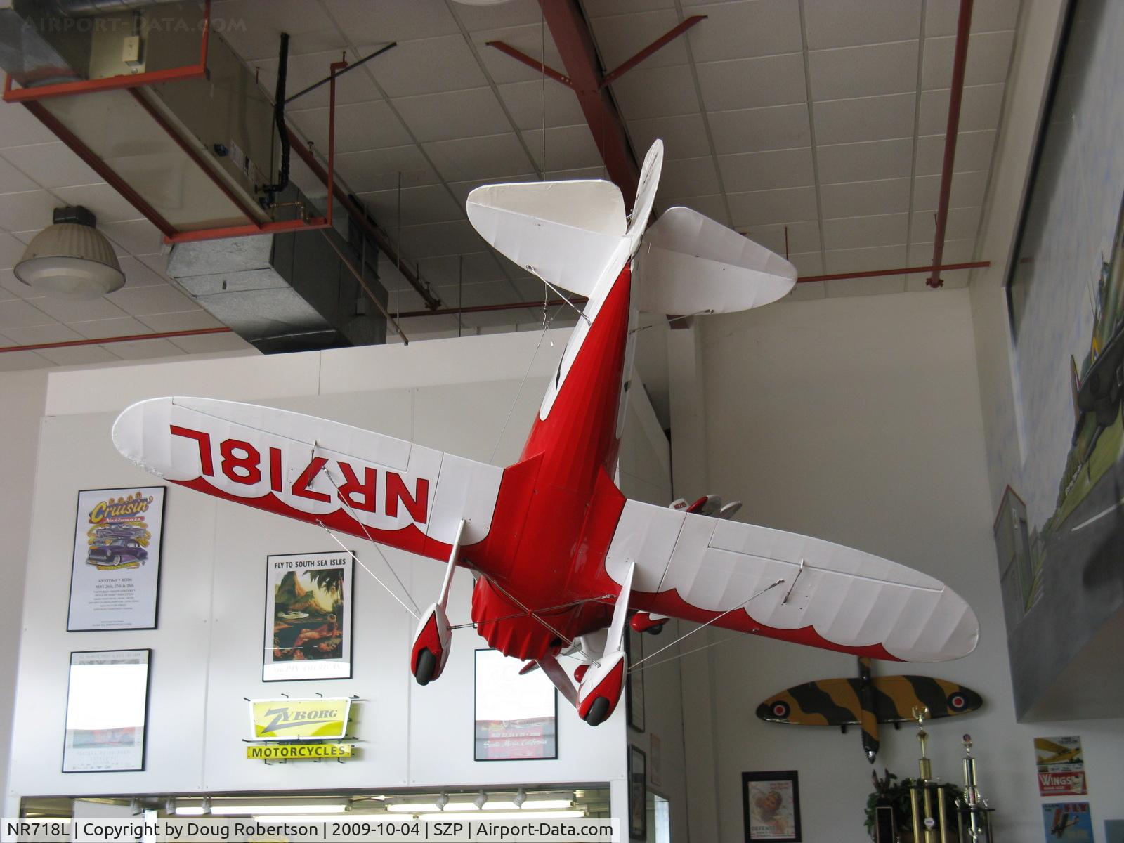 NR718L, Granville Brothers Gee Bee Senior Sportster Y Replica C/N 3, Granville Bros. GEE BEE Y SENIOR SPORTSTER replica drone, (Wright J-6-9 450 Hp Whirlwind in original)