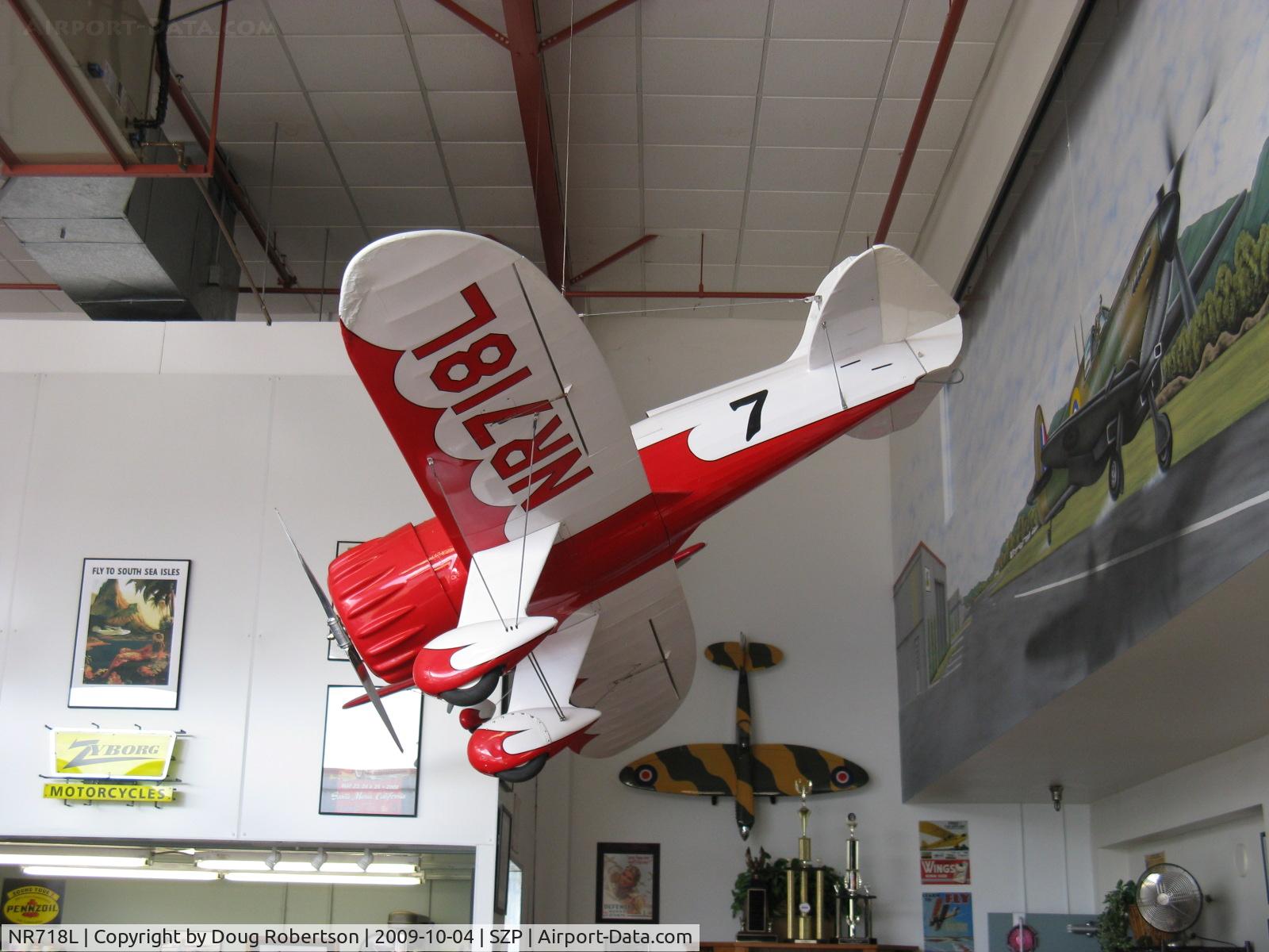 NR718L, Granville Brothers Gee Bee Senior Sportster Y Replica C/N 3, Granville Bros. GEE BEE Y SENIOR SPORTSTER replica drone, (Wright J-6-9 450 Hp Whirlwind in original)