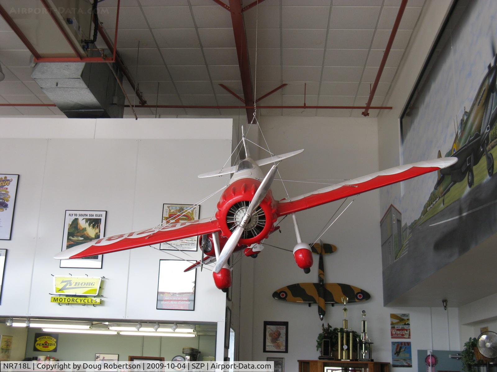 NR718L, Granville Brothers Gee Bee Senior Sportster Y Replica C/N 3, Granville Bros. GEE BEE Y SENIOR SPORTSTER replica drone, (Wright J-6-9 450 Hp Whirlwind in original)