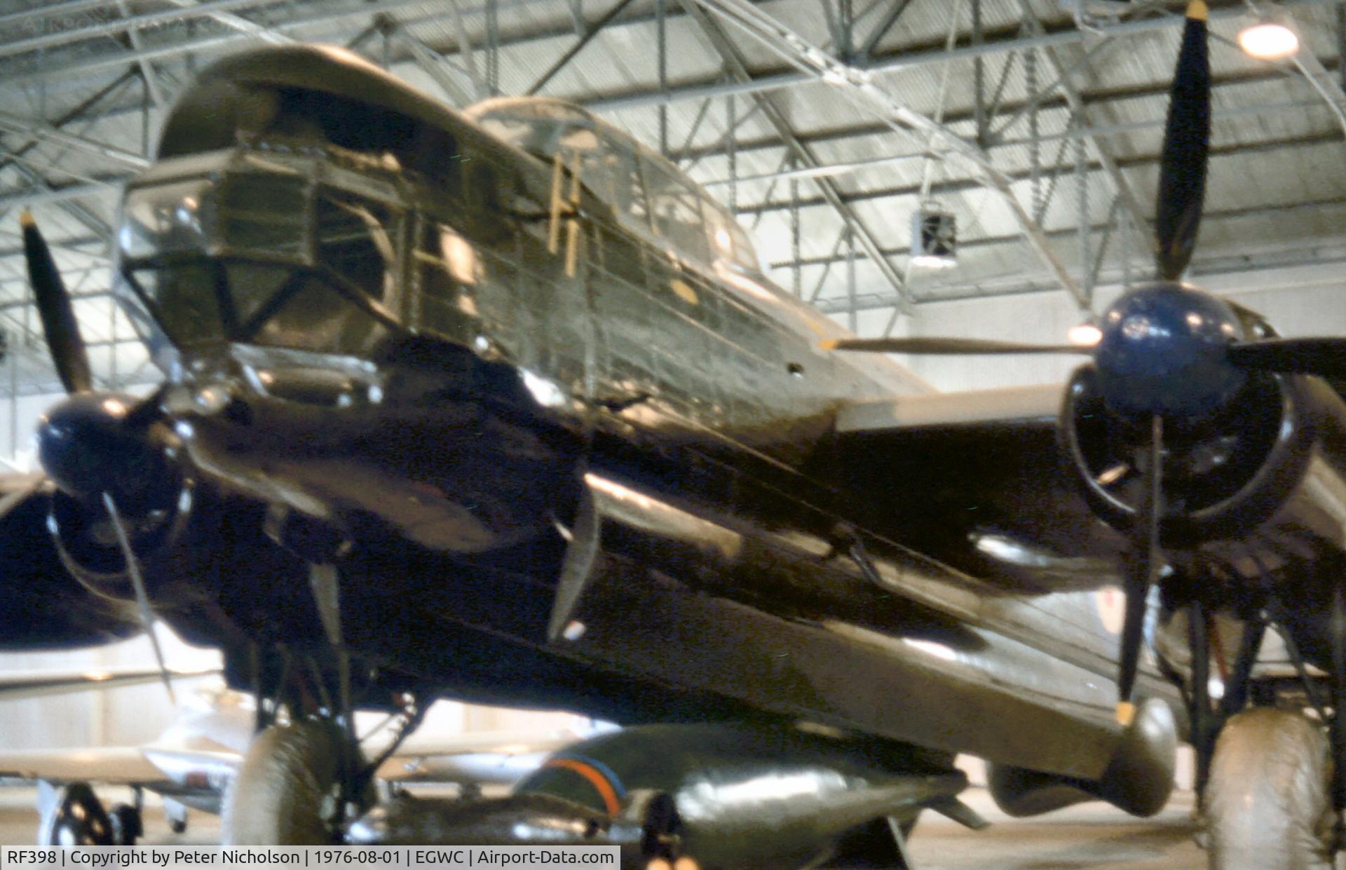 RF398, 1945 Avro 694 Lincoln B.2 C/N Not found RF398, Lincoln B.2 on display at Cosford in the Summer of 1976.