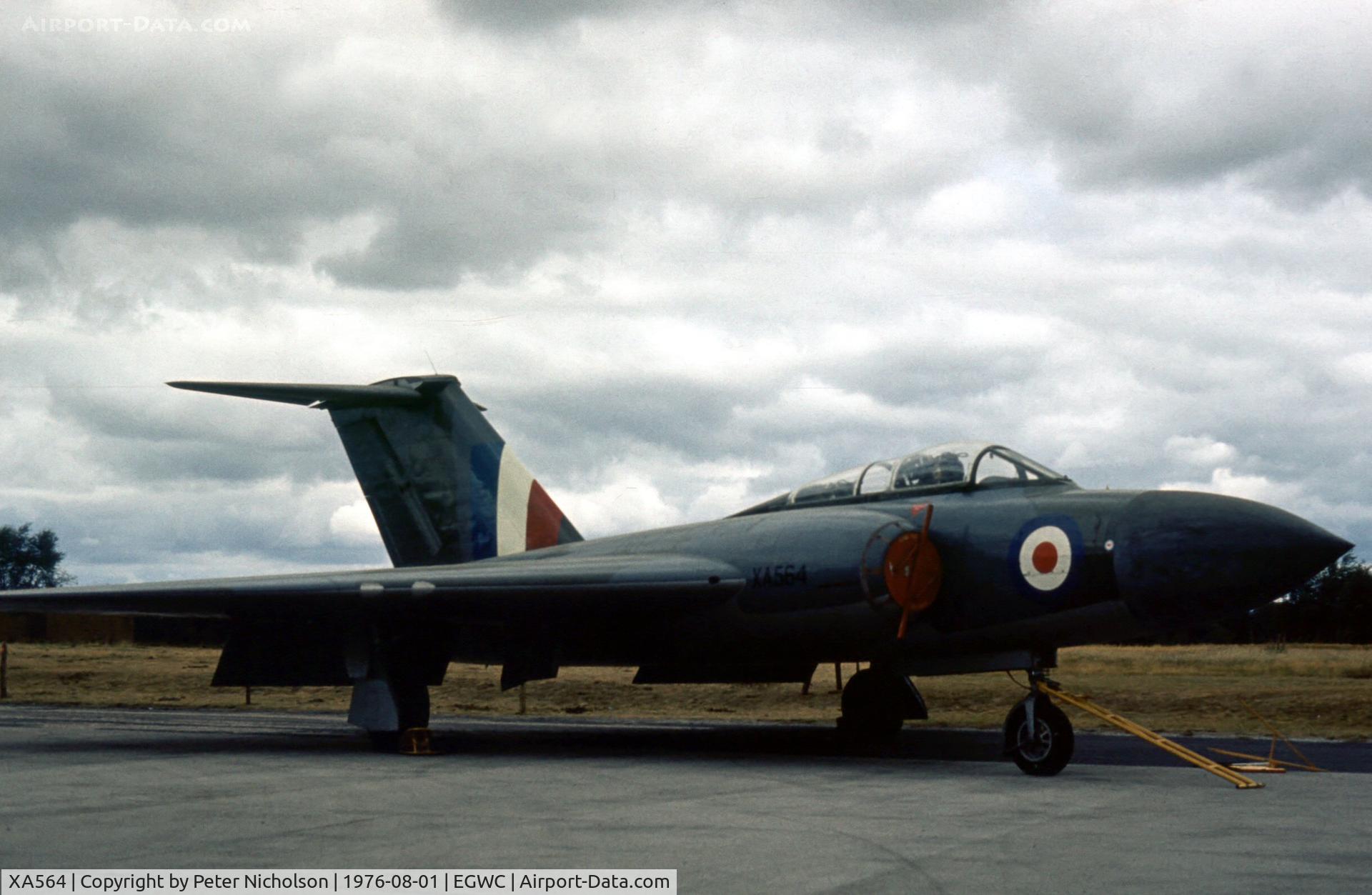 XA564, Gloster Javelin FAW.1 C/N Not found XA564, Javelin FAW.1 on display at Cosford in the Summer of 1976.