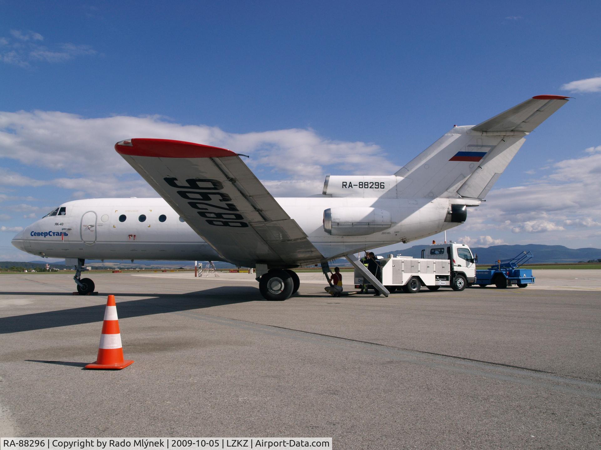 RA-88296, Yakovlev Yak-40 C/N 9421634, On the apron of Košice Int. airport