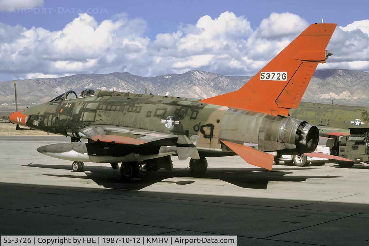 55-3726, North American QF-100D Super Sabre C/N 223-408, QF-100D is waiting for the conversion to a drone, its final fate