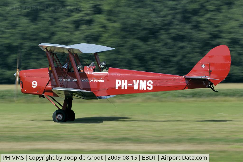 PH-VMS, 1935 De Havilland DH-82A Tiger Moth II C/N 3318, This old Tiger Moth is new in the Dutch civil register. Ex OO-TGM.
