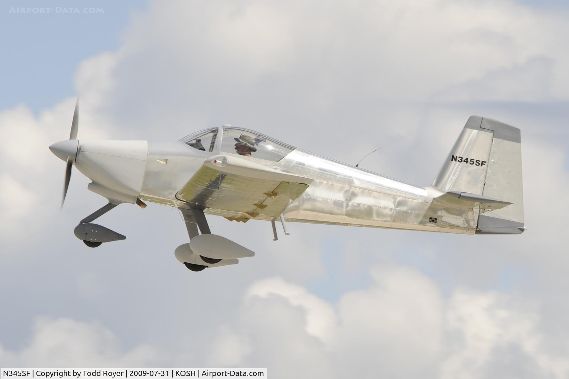 N345SF, 2008 Vans RV-9A C/N 90979, Departing OSH on 27