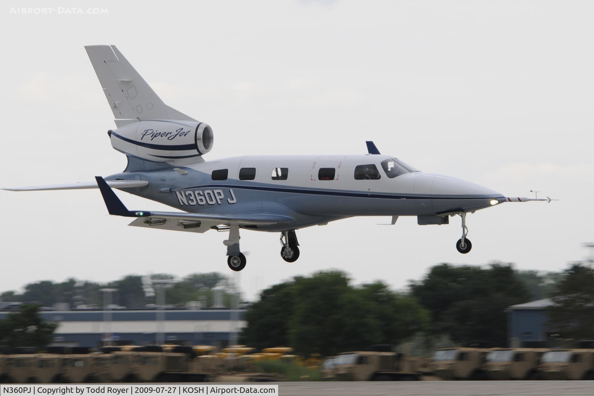 N360PJ, 2008 Piper PA-47-2400J PiperJet C/N 4798E001, Landing 18 at OSH