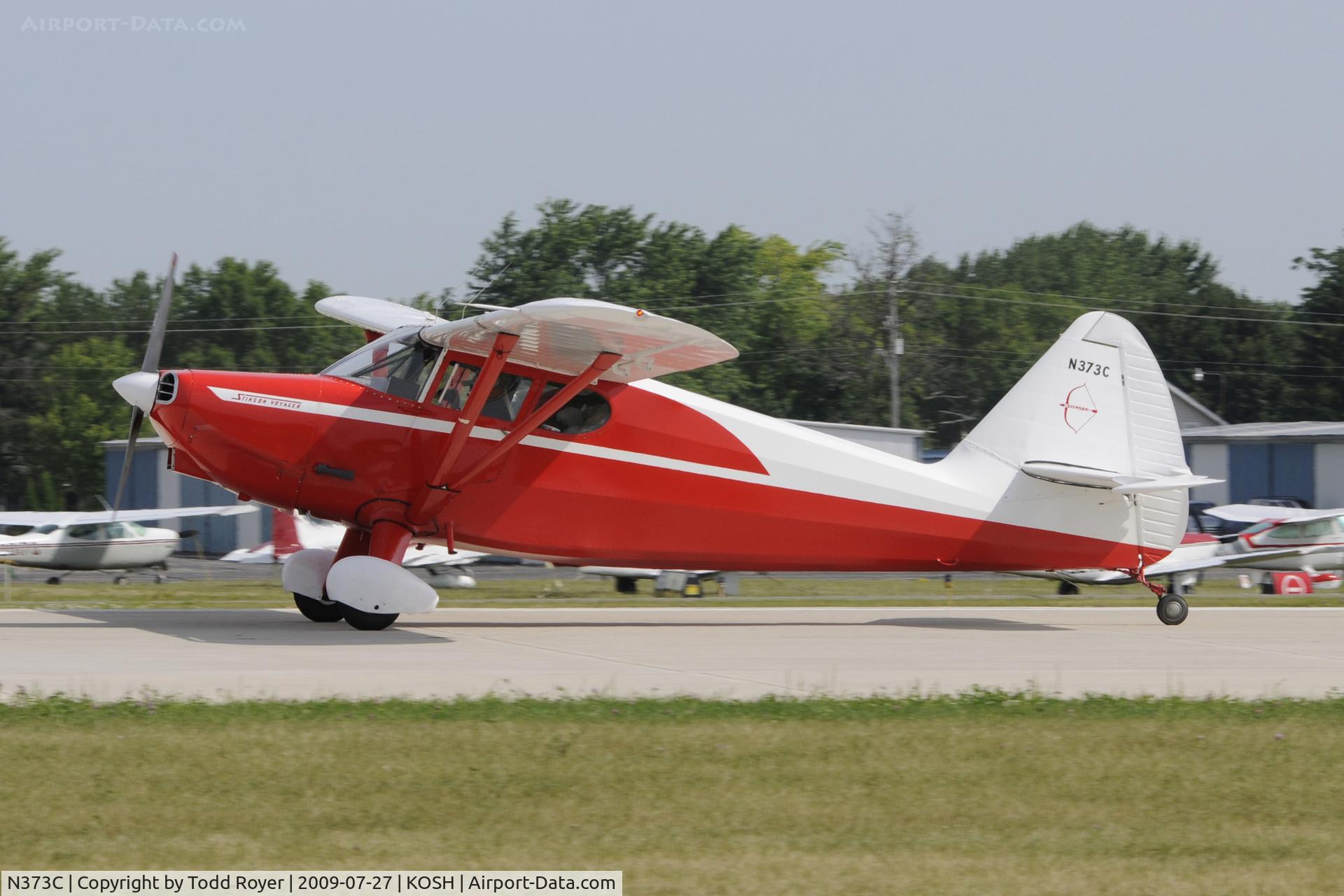 N373C, 1947 Stinson 108-2 Voyager C/N 108-3373, Landing 27 at OSH