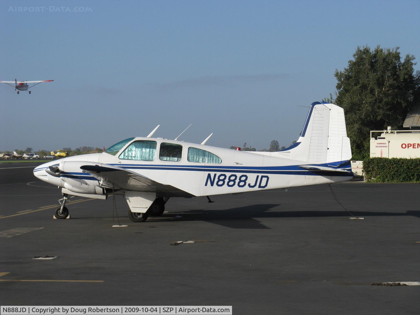 N888JD, 1968 Beech E95 C/N TD-720, 1968 Beech E95 TRAVEL AIR, two Lycoming IO-360s 180 Hp each, Micro vortex generators