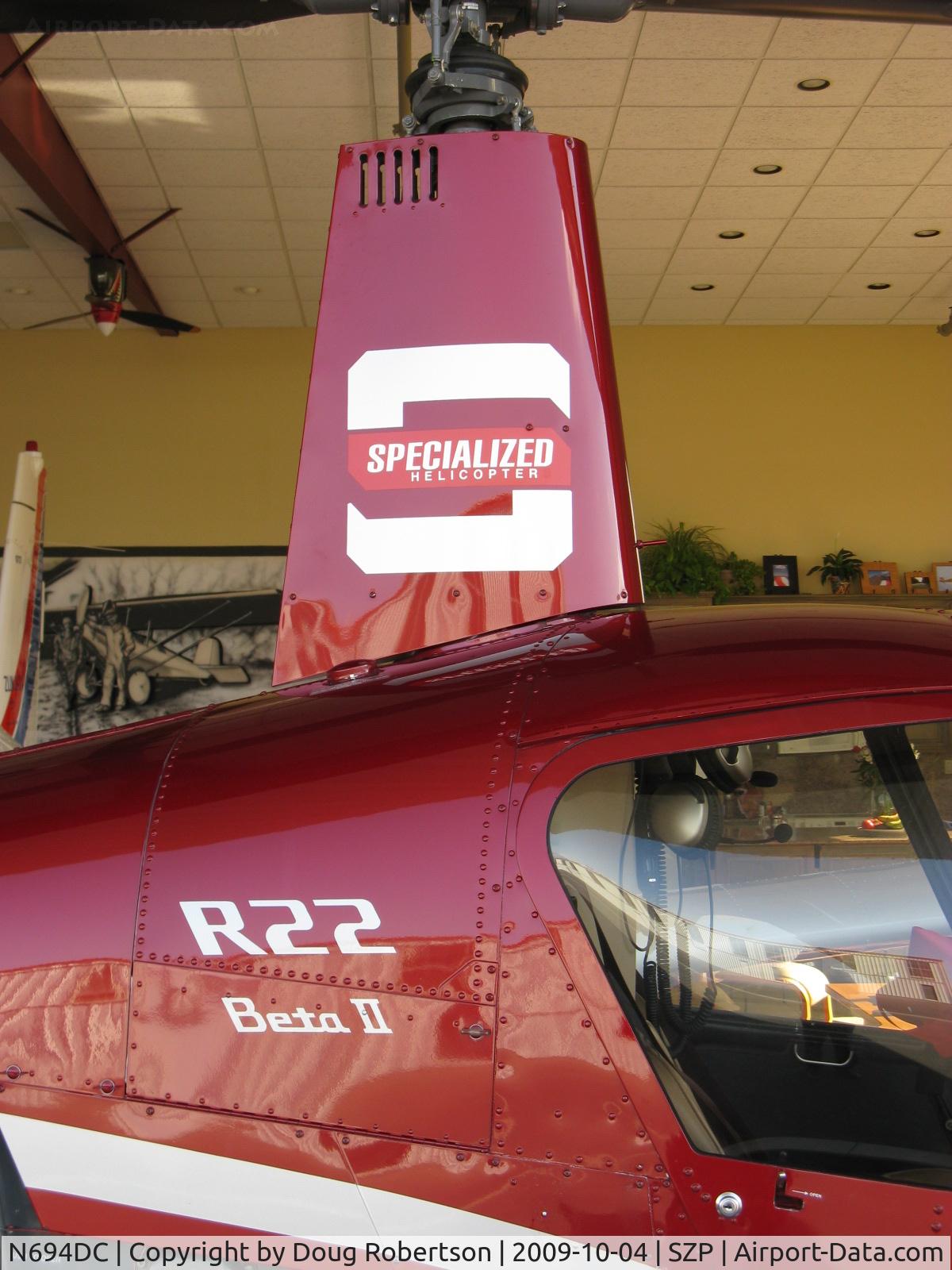 N694DC, 2004 Robinson R22 Beta C/N 3573, 2004 Robinson R22  BETA II, Lycoming O-360 derated to 131 Hp