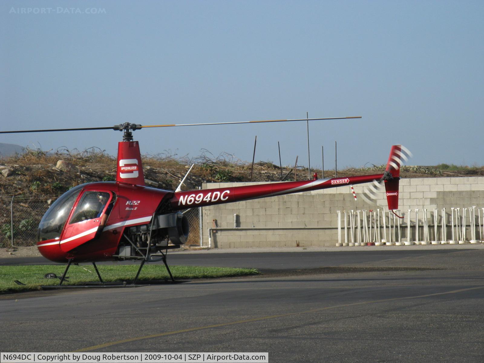 N694DC, 2004 Robinson R22 Beta C/N 3573, 2004 Robinson R22  BETA II, Lycoming O-360 derated to 131 Hp