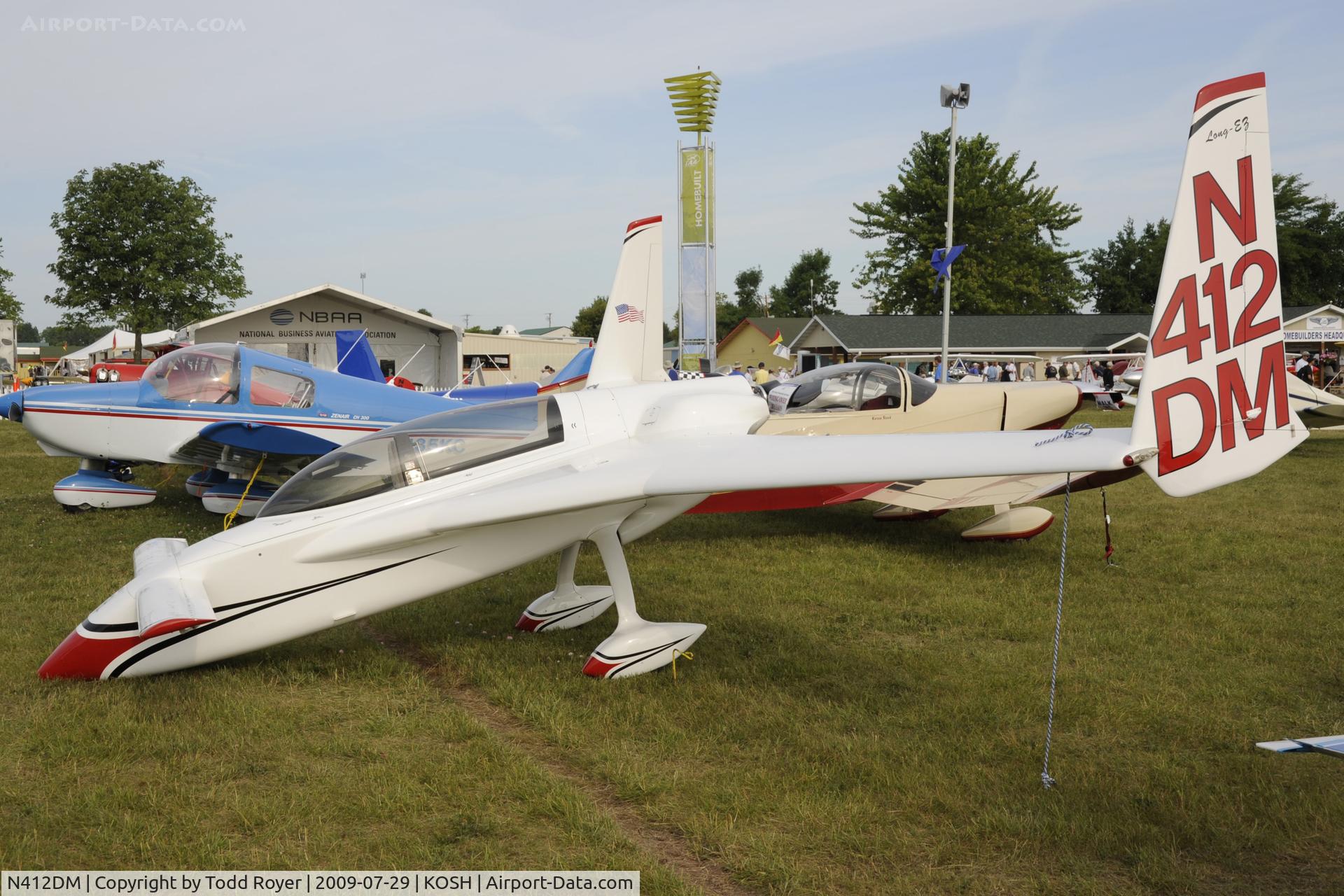 N412DM, 1985 Rutan Long-EZ C/N 412, Oshkosh EAA Fly-in 2009