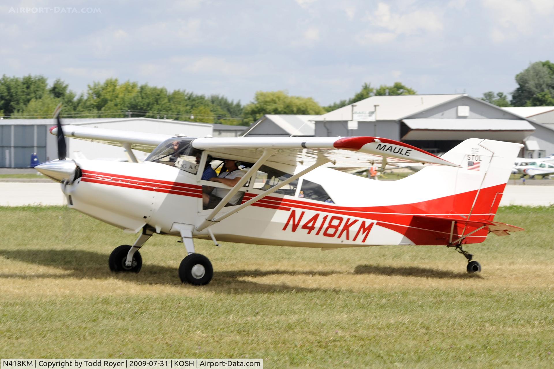 N418KM, 2002 Maule M-7-235C Orion C/N 25075C, Taxi to parking