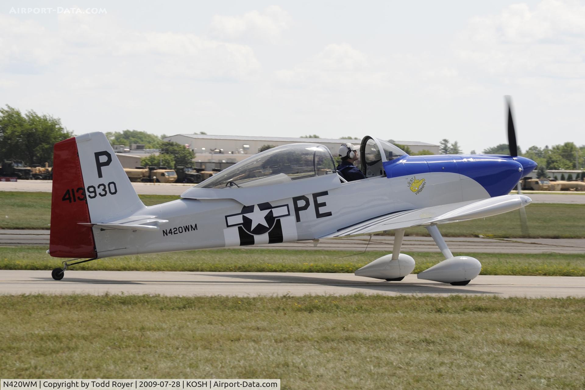 N420WM, 2006 Vans RV-8 C/N 81925, Taxi for departure