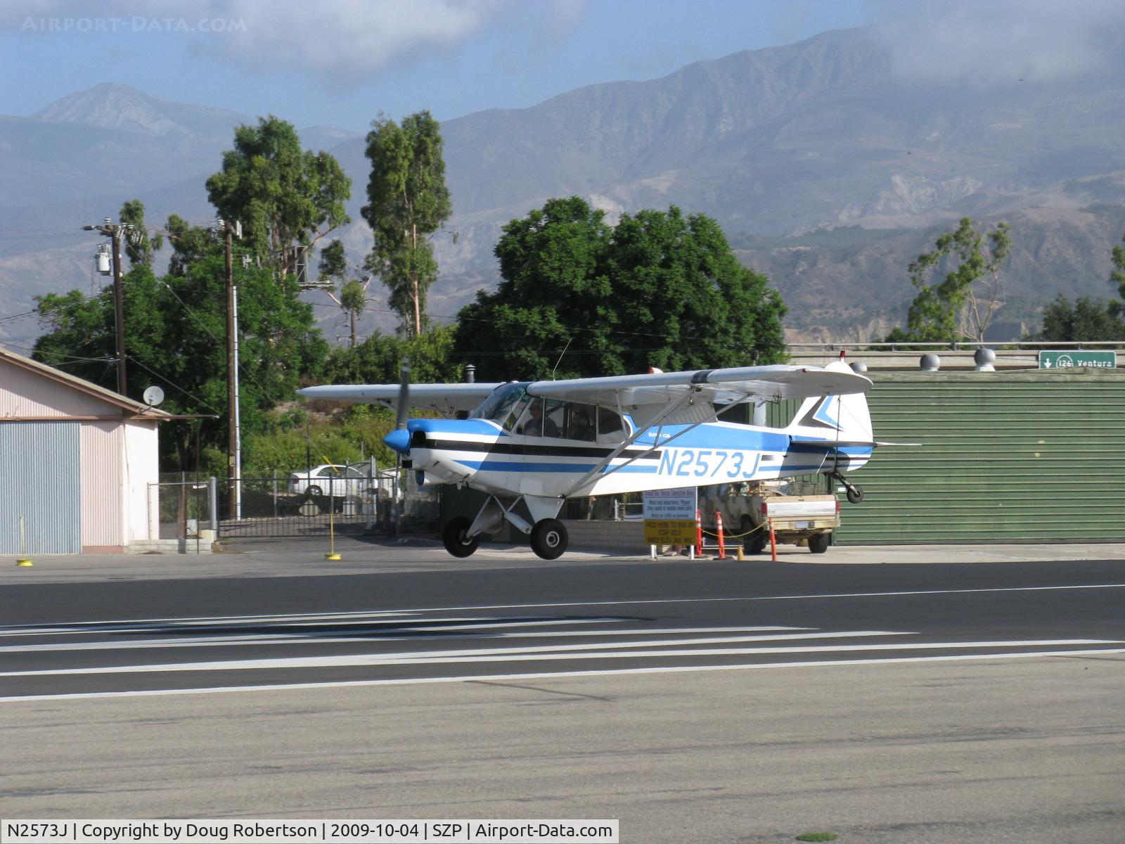 N2573J, 1979 Piper PA-18-150 Super Cub C/N 18-7909132, 1979 Piper PA-18-150 SUPER CUB, Lycoming O-320 150 Hp, near touchdown Rwy 22