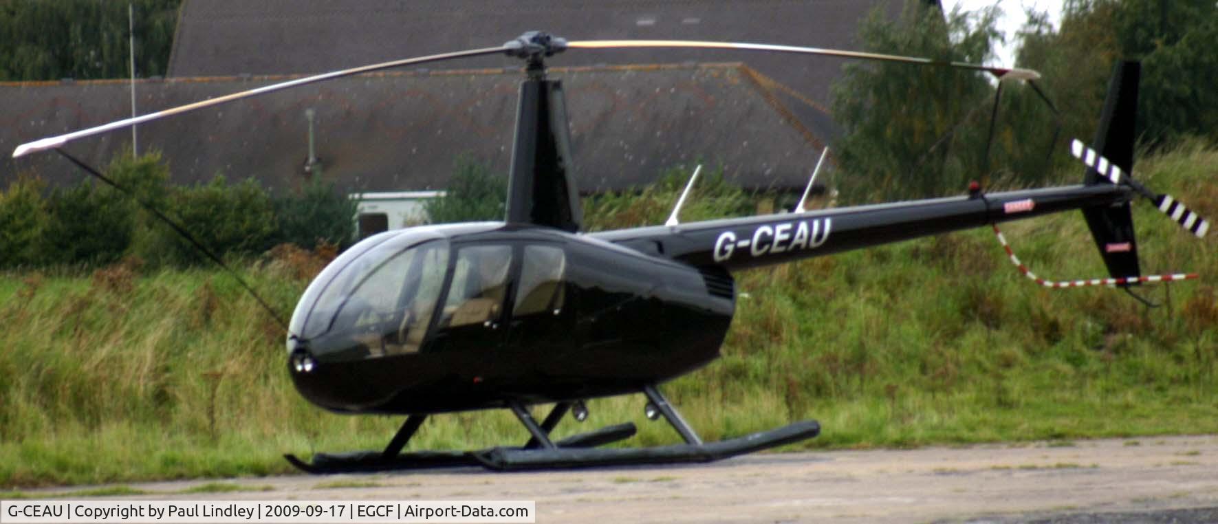 G-CEAU, 2006 Robinson R44 Raven II C/N 11311, Parked up for Lunch