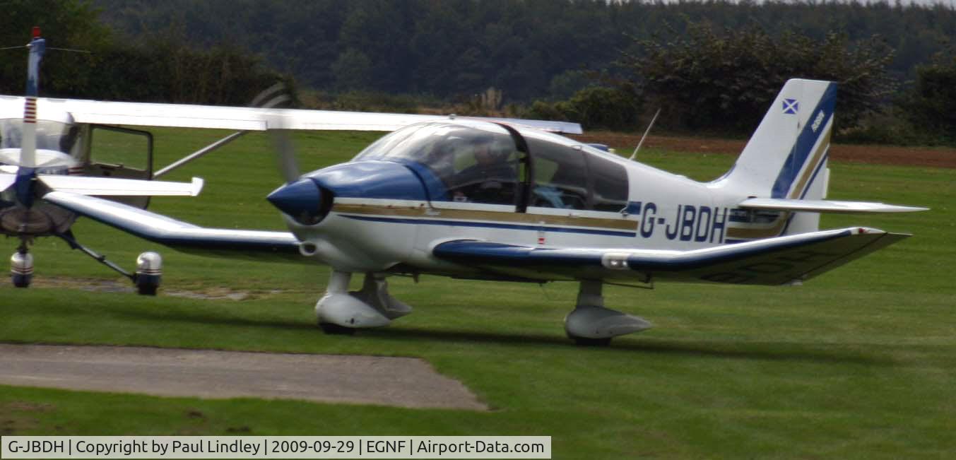 G-JBDH, 1989 Robin DR-400-180 Regent Regent C/N 1901, Calling in for fuel
