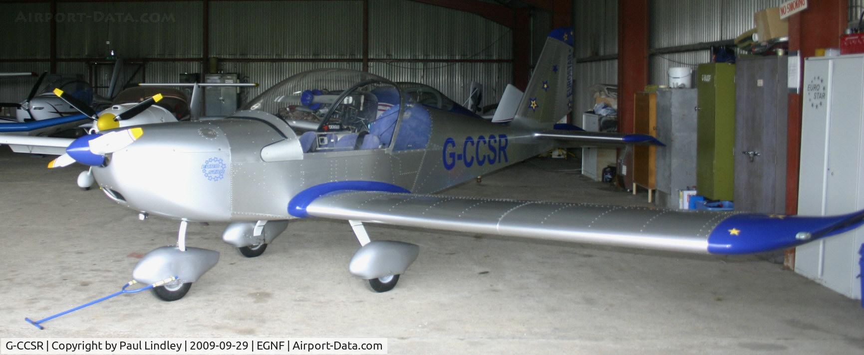 G-CCSR, 2004 Aerotechnik EV-97A Eurostar C/N PFA 315-14174, New colours in the Hanger