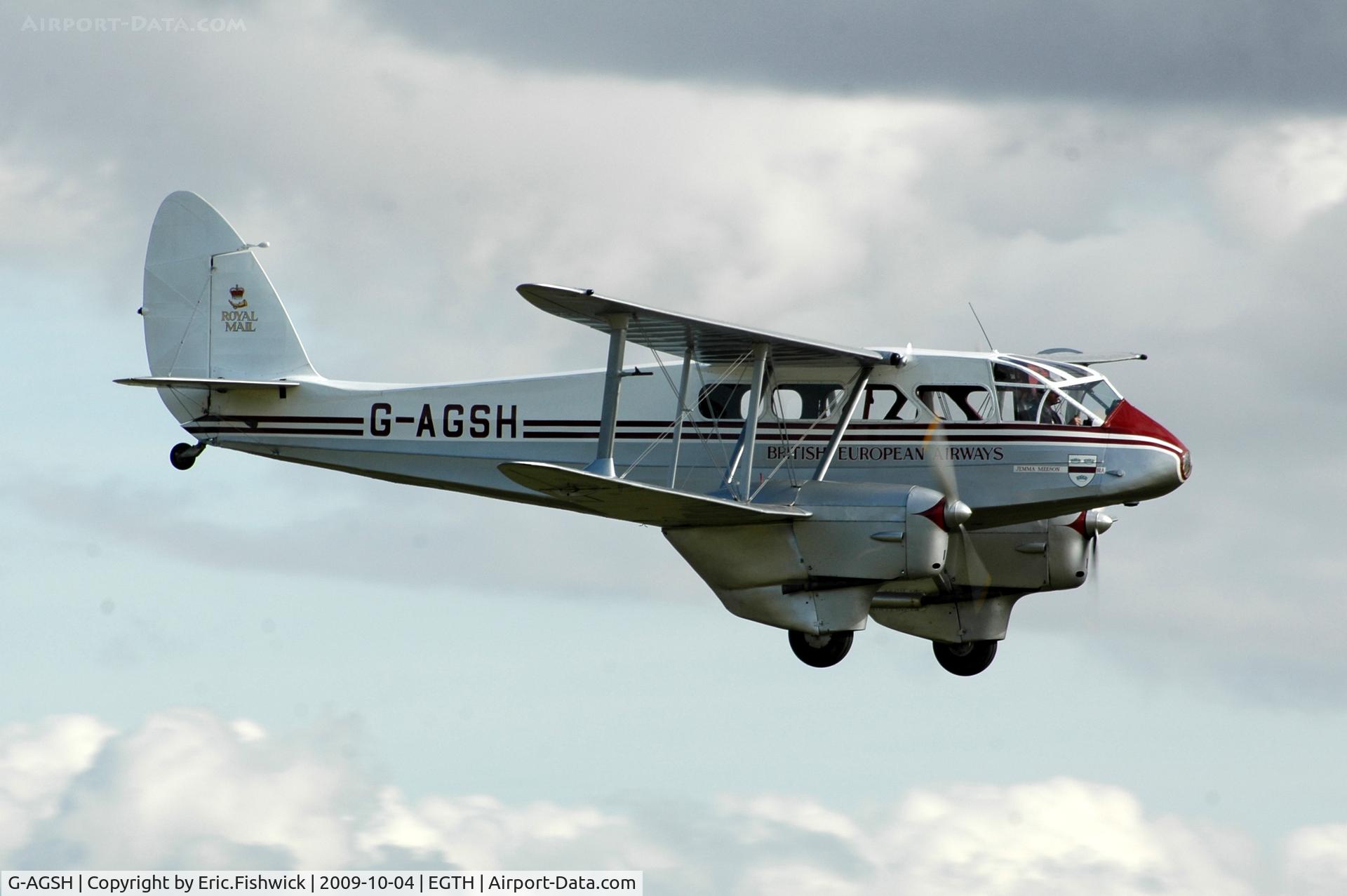 G-AGSH, 1945 De Havilland DH-89A Dominie/Dragon Rapide C/N 6884, 42. G-AGSH at Shuttleworth Autumn Air Display Oct. 09