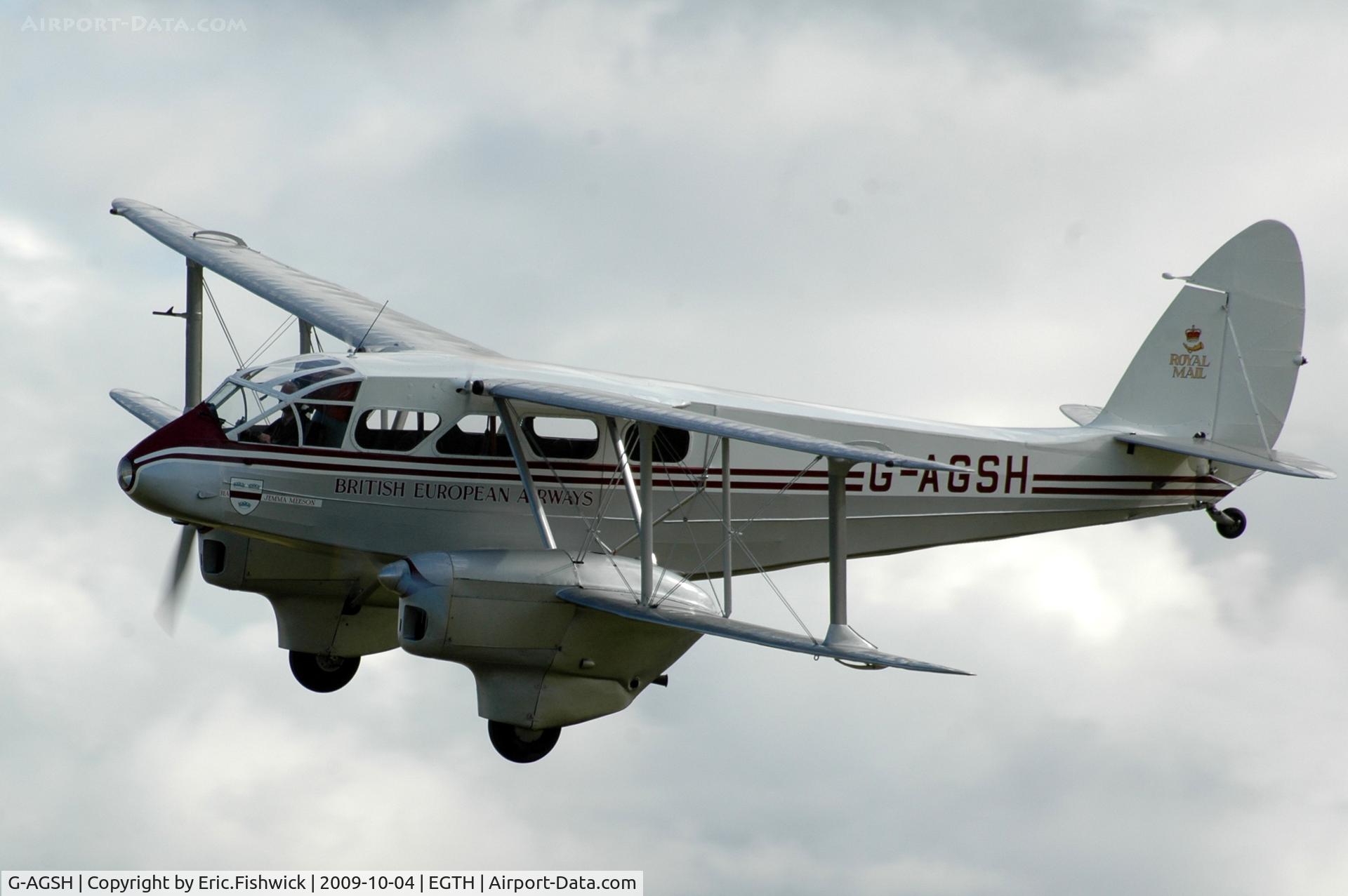 G-AGSH, 1945 De Havilland DH-89A Dominie/Dragon Rapide C/N 6884, 43. G-AGSH at Shuttleworth Autumn Air Display Oct. 09