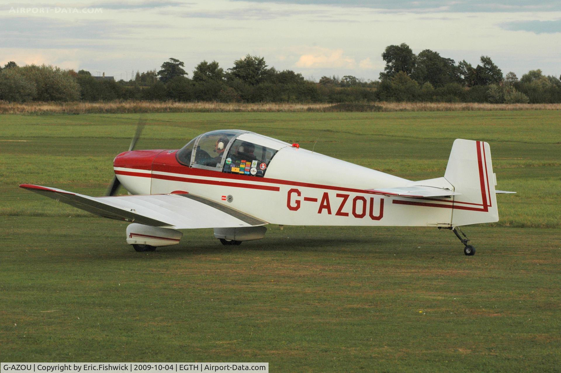 G-AZOU, 1962 SAN Jodel DR-1050 Ambassadeur C/N 354, G-AZOU departing Shuttleworth Autumn Air Display Oct. 09