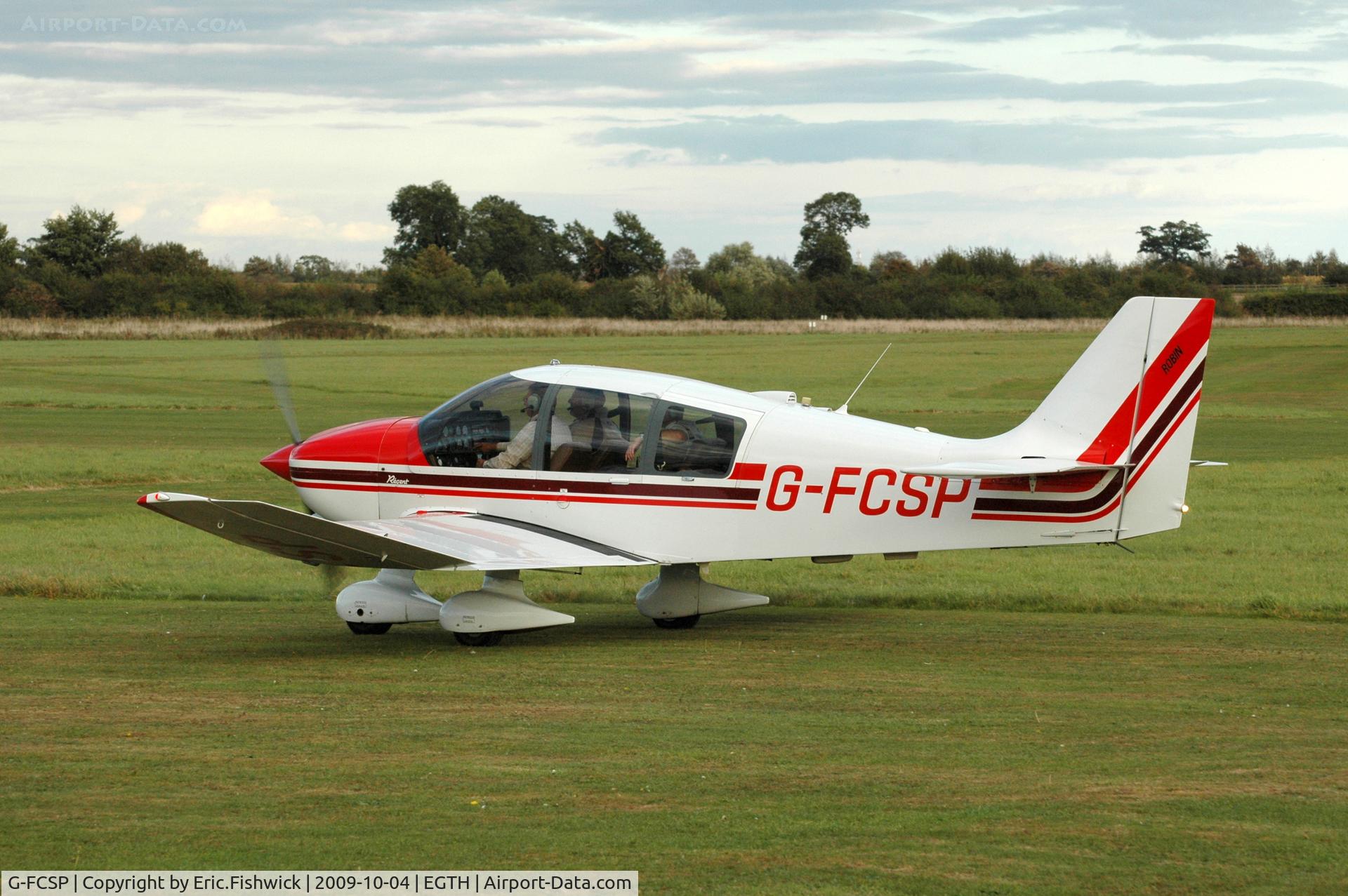 G-FCSP, 1990 Robin DR-400-180 Regent Regent C/N 2022, G-FCSP departing Shuttleworth Autumn Air Display Oct. 09