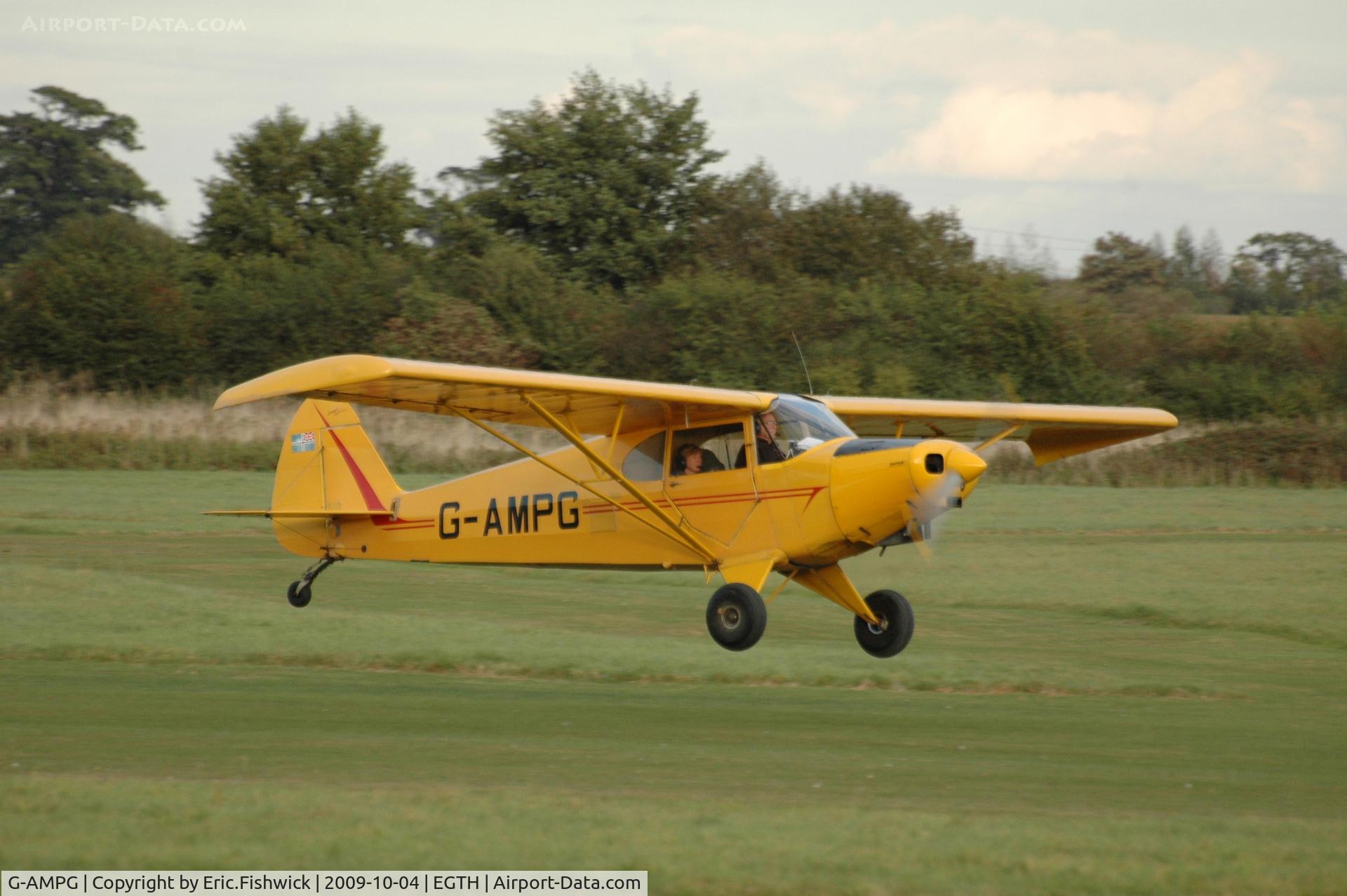 G-AMPG, 1946 Piper PA-12 Super Cruiser C/N 12-985, 4. G-AMPG departing Shuttleworth Autumn Air Display Oct. 09