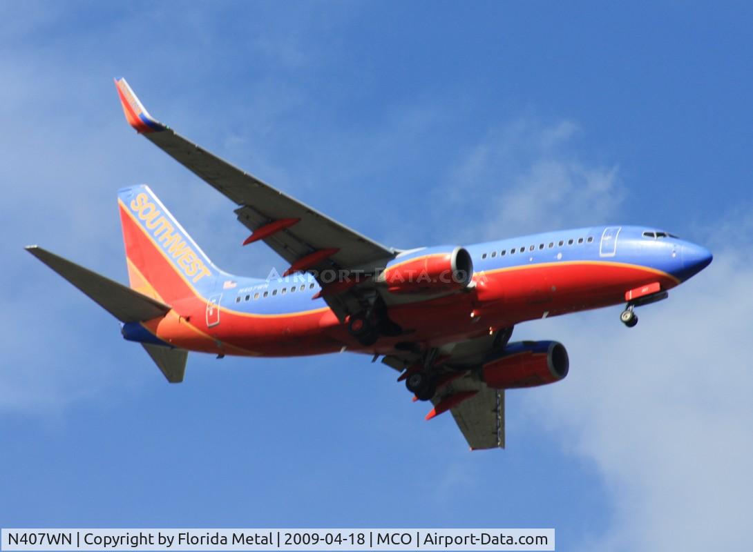 N407WN, 2001 Boeing 737-7H4 C/N 29817, Southwest 737-700