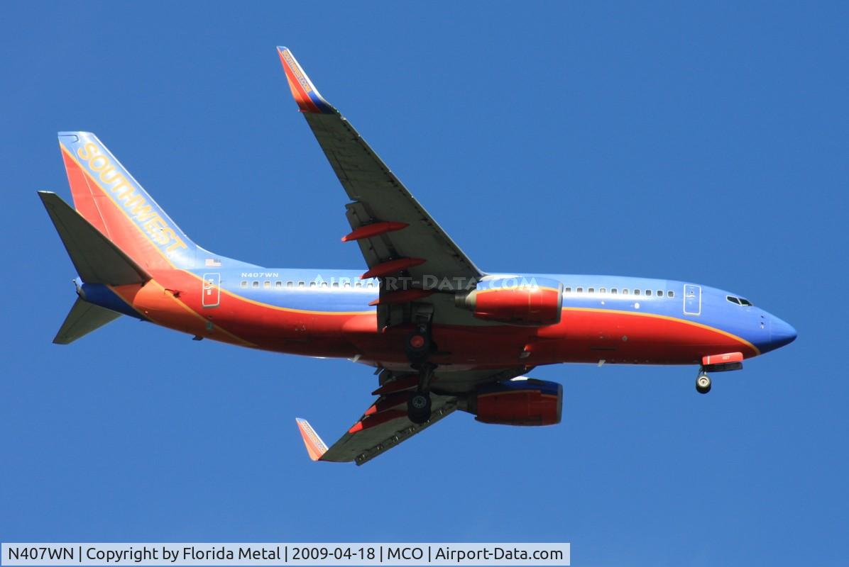 N407WN, 2001 Boeing 737-7H4 C/N 29817, Southwest 737-700