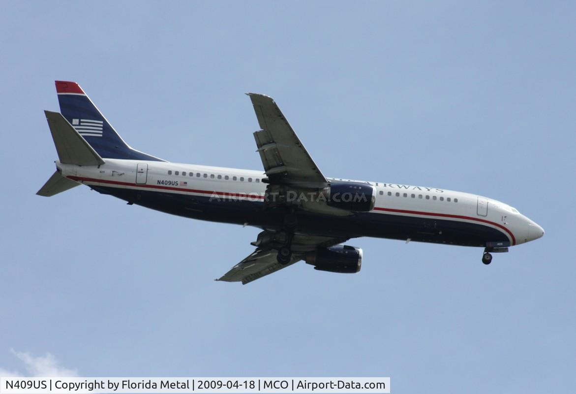 N409US, 1988 Boeing 737-401 C/N 23879, US Airways 737-400