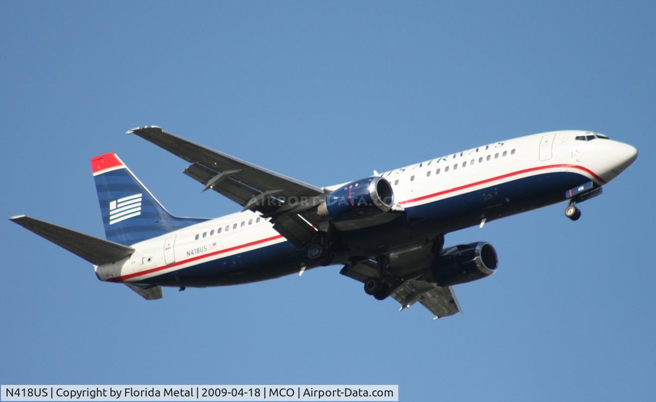 N418US, 1989 Boeing 737-401 C/N 23985, US Airways 737-400